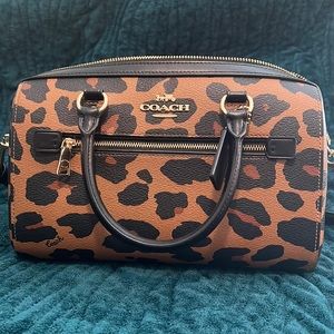 Coach Leopard Rowan Satchel